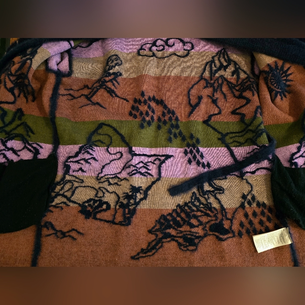 Scotch & Soda Unisex Jacquard Kimono Sweater / Knit Cardigan | Sz XL - Picture 12 of 16